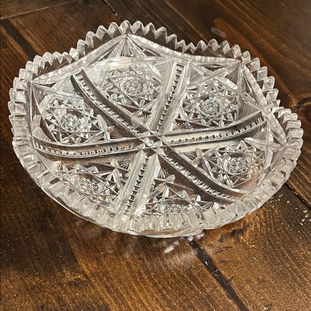 Elegant Crystal Cut Glass Bowl